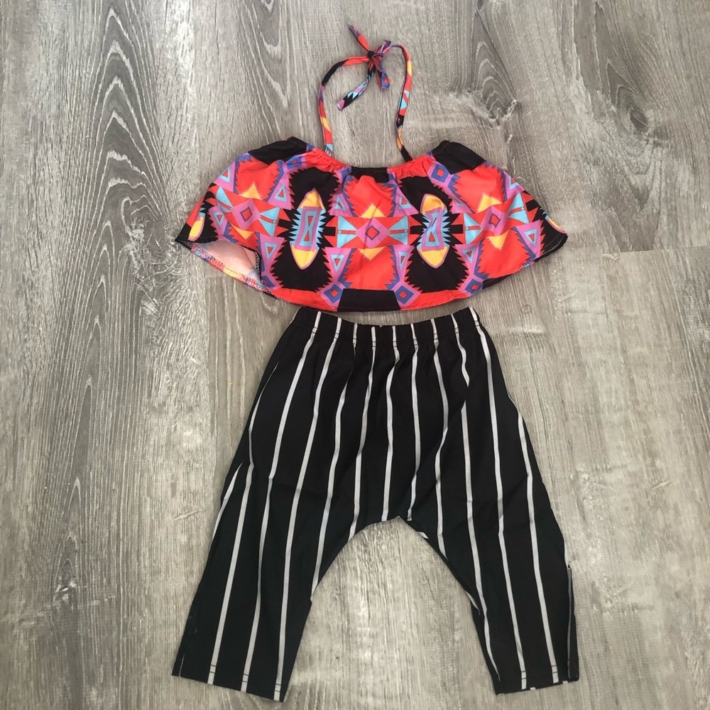Boho 2 piece set toddler Bohemian Kids Set